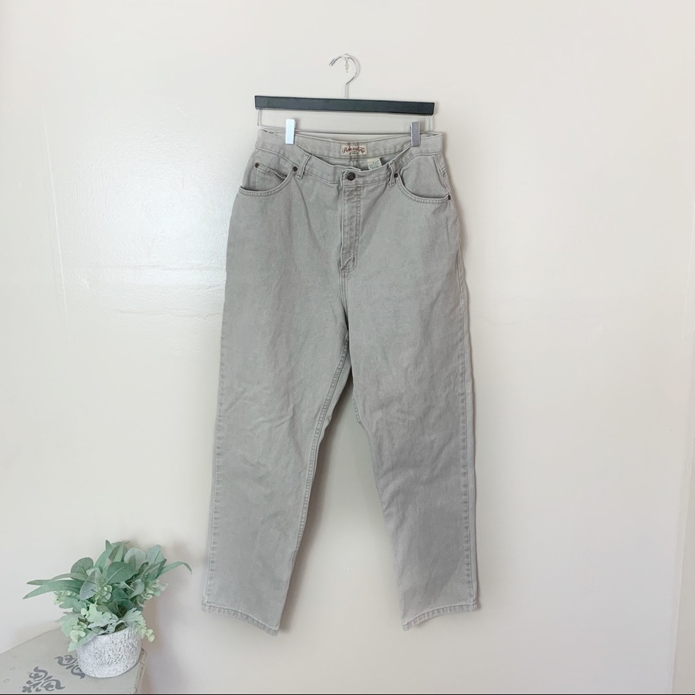 [St Johns Bay] Vintage High Rise Tan Beige Relaxed Fit Denim Mom Jeans